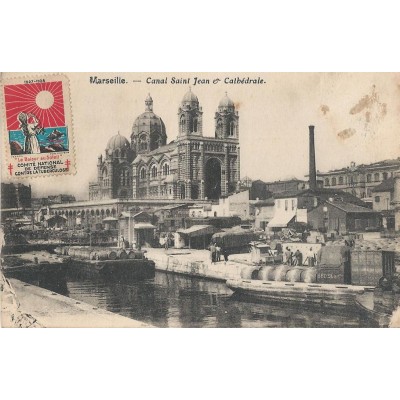 Marseille - Le Canal Saint Jean et la Cathédrale